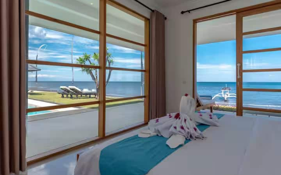 Bedroom 1 has two single beds